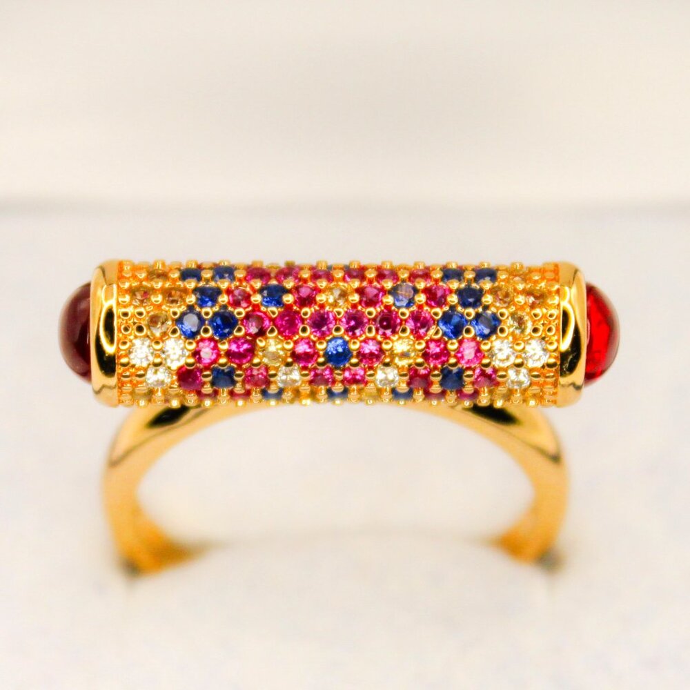 Park Lane Euphoria Ring Micro Pave Set CZs Gold Tone